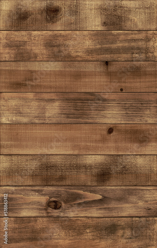 節のあるビンテージな木材、オイルステインで塗装した床・壁の板貼りイメージ