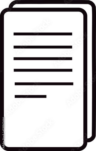 Icon of papers one on top of the other in burnt umber color