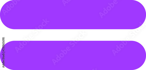 Symbol of equals or equality in neon pink color