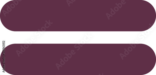 Symbol of equals or equality in plum color