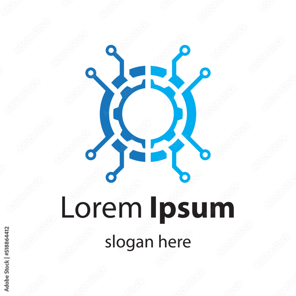 Obraz premium Technology logo images illustration