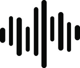 Sound wave vector icon. The symbol of the small big sign icon.eps