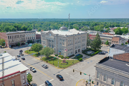 Scenic courthouse view