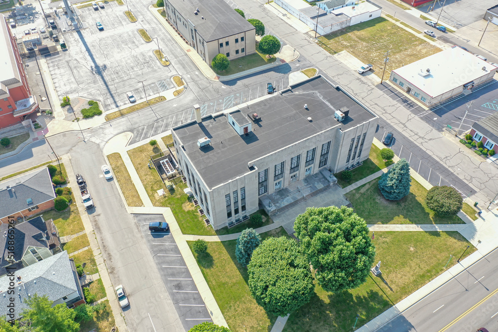 Scenic courthouse view