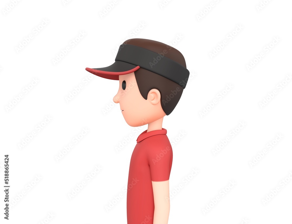 Fast Food Restaurant Worker character looking to side in 3d rendering. Fast Food Restaurant Worker character looking to side in 3d rendering.