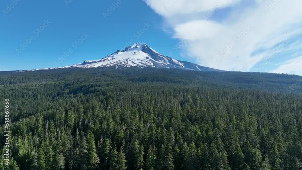 Mt. Hood rises from surrounding forest in Oregon, not far from Portland. This impressive mountain, part of the Cascade Range in the Pacific Northwest, is a potentially active stratovolcano. Mt. Hood rises from surrounding forest in Oregon, not far from Portland. This impressive mountain, part of the Cascade Range in the Pacific Northwest, is a potentially active stratovolcano.