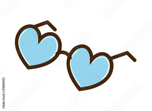 glasses shape heart