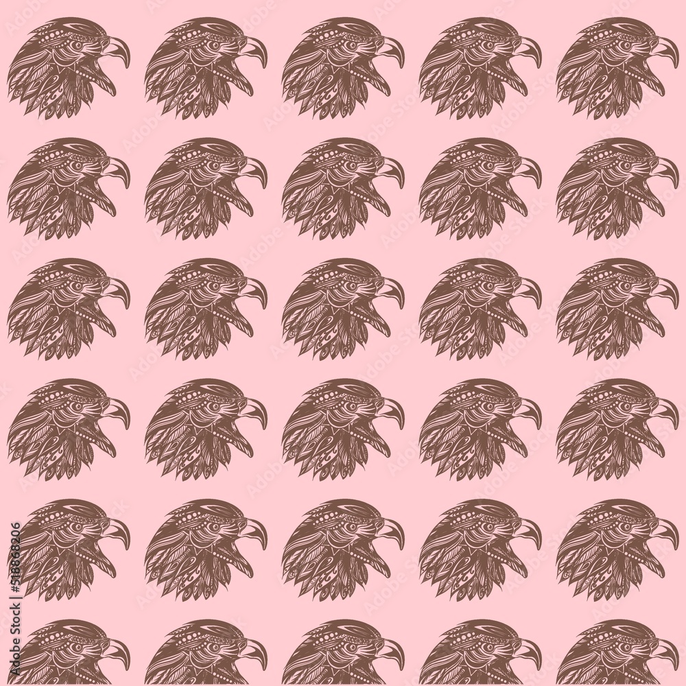 Eagle head art pattern background picture
