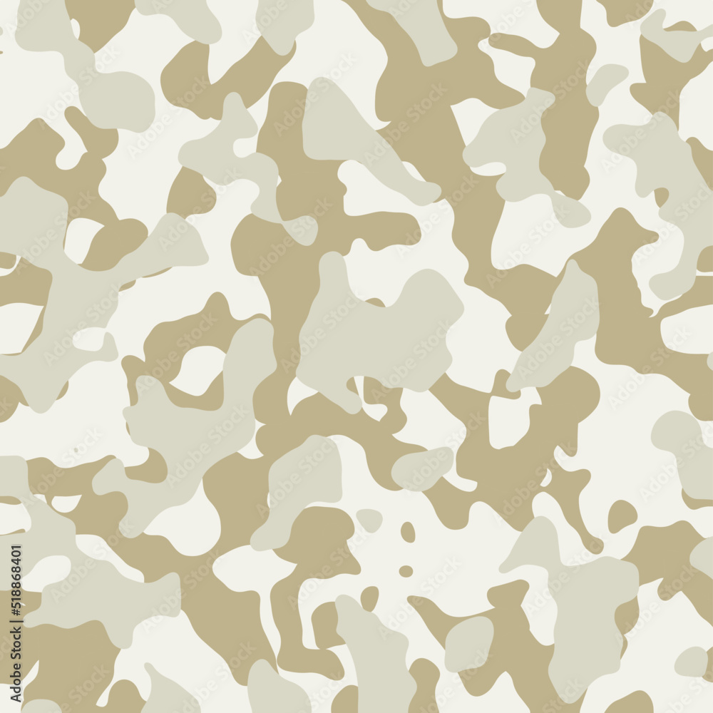 Naklejka premium Camouflage vector pattern seamless sand print light spots for printing clothes, fabric.
