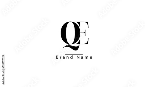 QE EQ Q E abstract vector logo monogram template photo