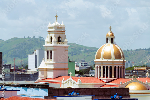 Guatemala – July 20, 2022. Nuestra Señora de los Remedios Parish (El Calvario) built in 1787, located in zone 1 of Guatemala City. 
