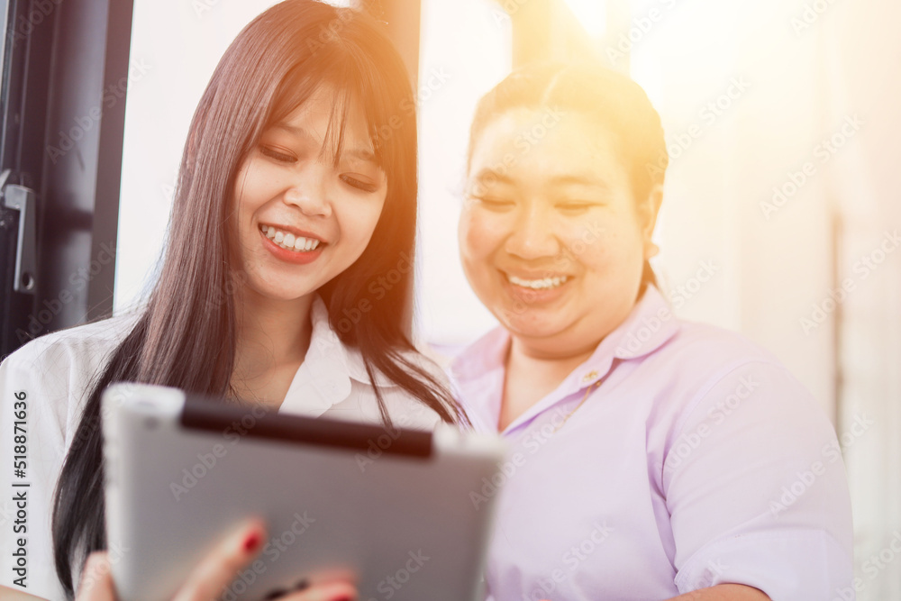 Ready to start. Positive teenage girls use laptops to tutor at remote video lessons. Learning online through web conferencing
Ready to start. Positive teenage girls use laptops to tutor at remote video lessons. Learning online through web conferencing