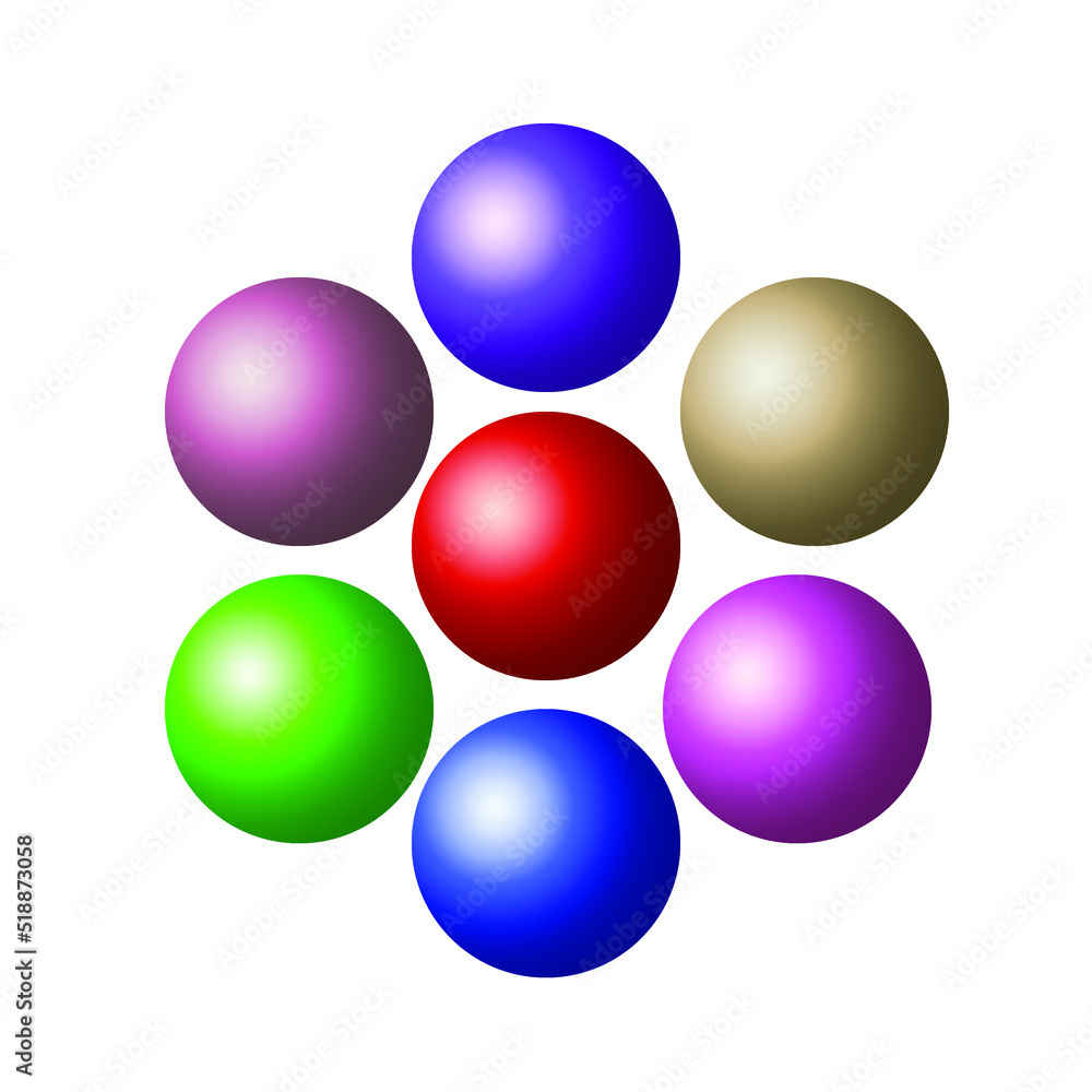 Collection of colorful glossy spheres isolated on white. Ball vector illustration for your design. Collection of colorful glossy spheres isolated on white. Ball vector illustration for your design.