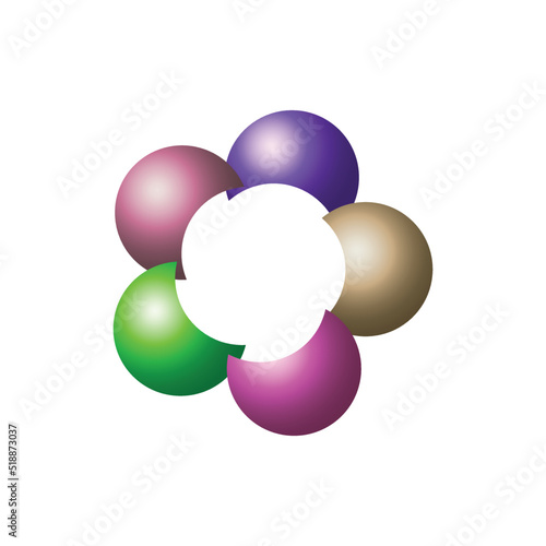 Collection of colorful glossy spheres isolated on white. Ball vector illustration for your design. © Naimodin Miya Dhobi
