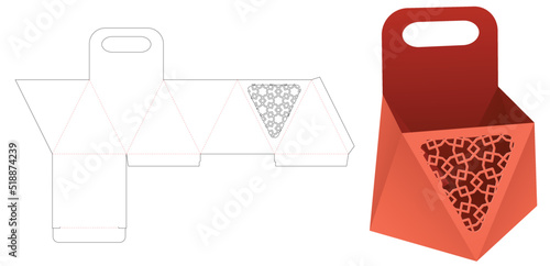 packaging box die cut template and 3D mockup