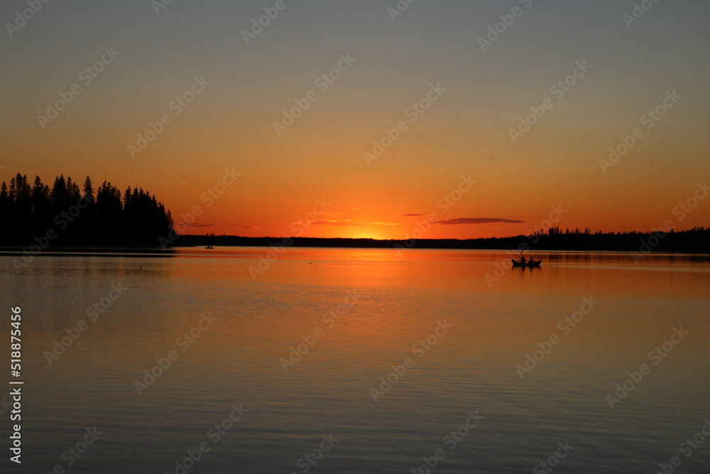 Final Rays Of The Sunset, Elk Island National Park, Alberta