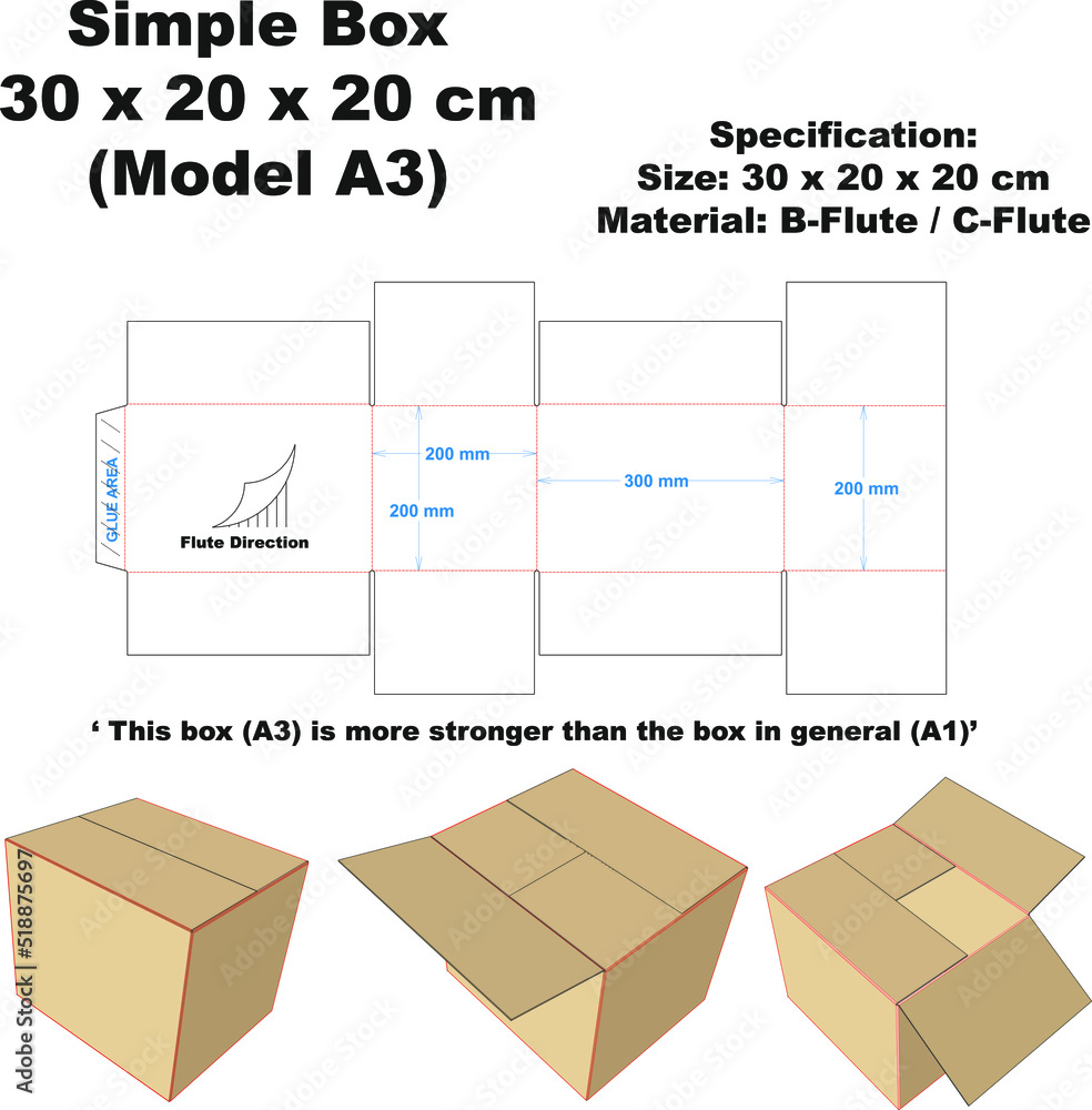 Box with the A3 model is simple and common in the market. But this box