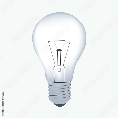 illustration of a lamp icon in black, energy light design,