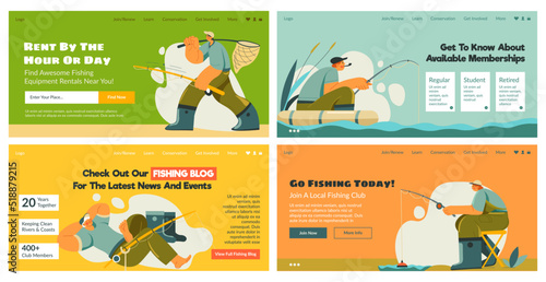 Web page set with join local fishing club offer