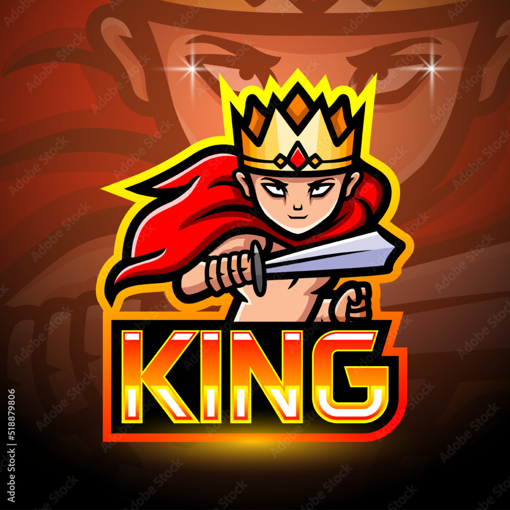 The King esport logo mascot design