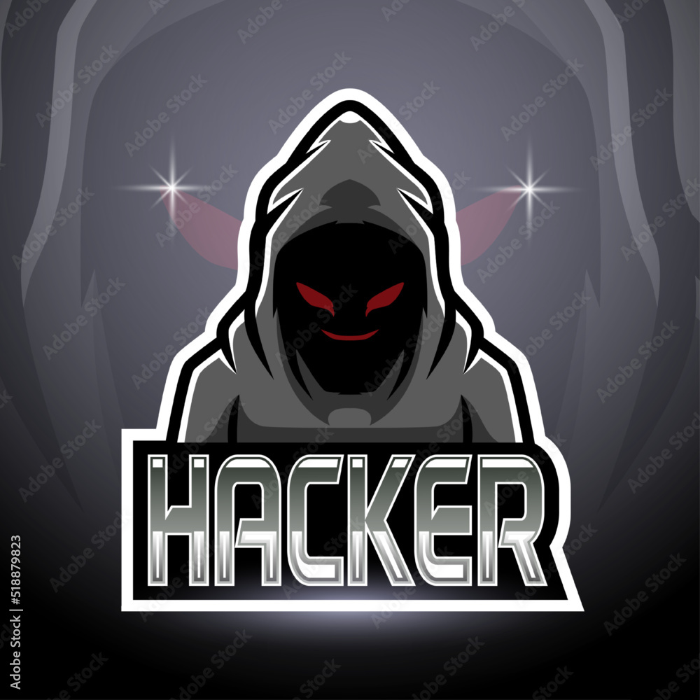 Hacker esport logo mascot design Hacker esport logo mascot design