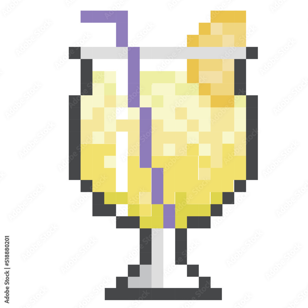 Fototapeta premium ドット絵で描いたカクテル