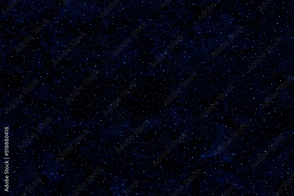 Glowing stars in space.  Dark blue night sky with stars.  Galaxy space background.
