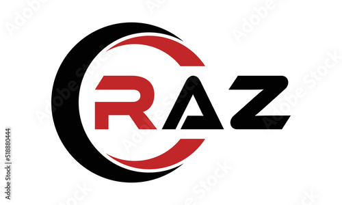 RAZ three letter swoosh logo design vector template | monogram logo | abstract logo | wordmark logo | letter mark logo | business logo | brand logo | flat logo | minimalist logo | text | word | symbol