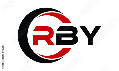 RBY three letter swoosh logo design vector template | monogram logo | abstract logo | wordmark logo | letter mark logo | business logo | brand logo | flat logo | minimalist logo | text | word | symbol