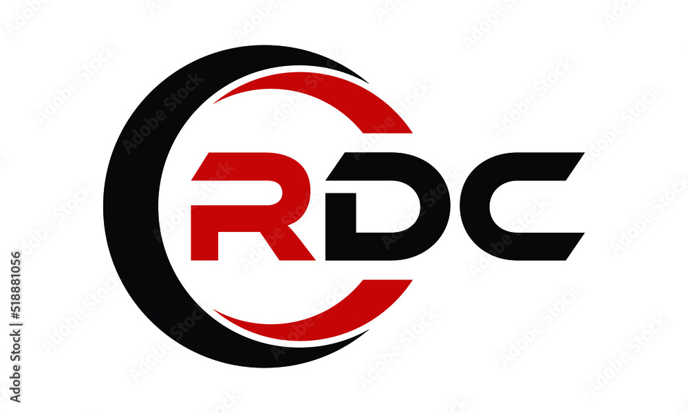 RDC three letter swoosh logo design vector template | monogram logo ...