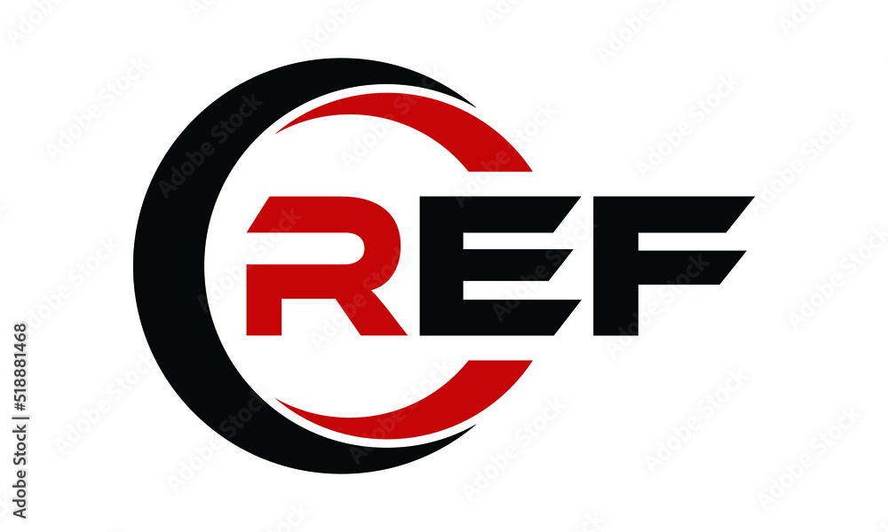 High Resolution Ref Logo REF three letter swoosh logo design vector template | monogram logo ...