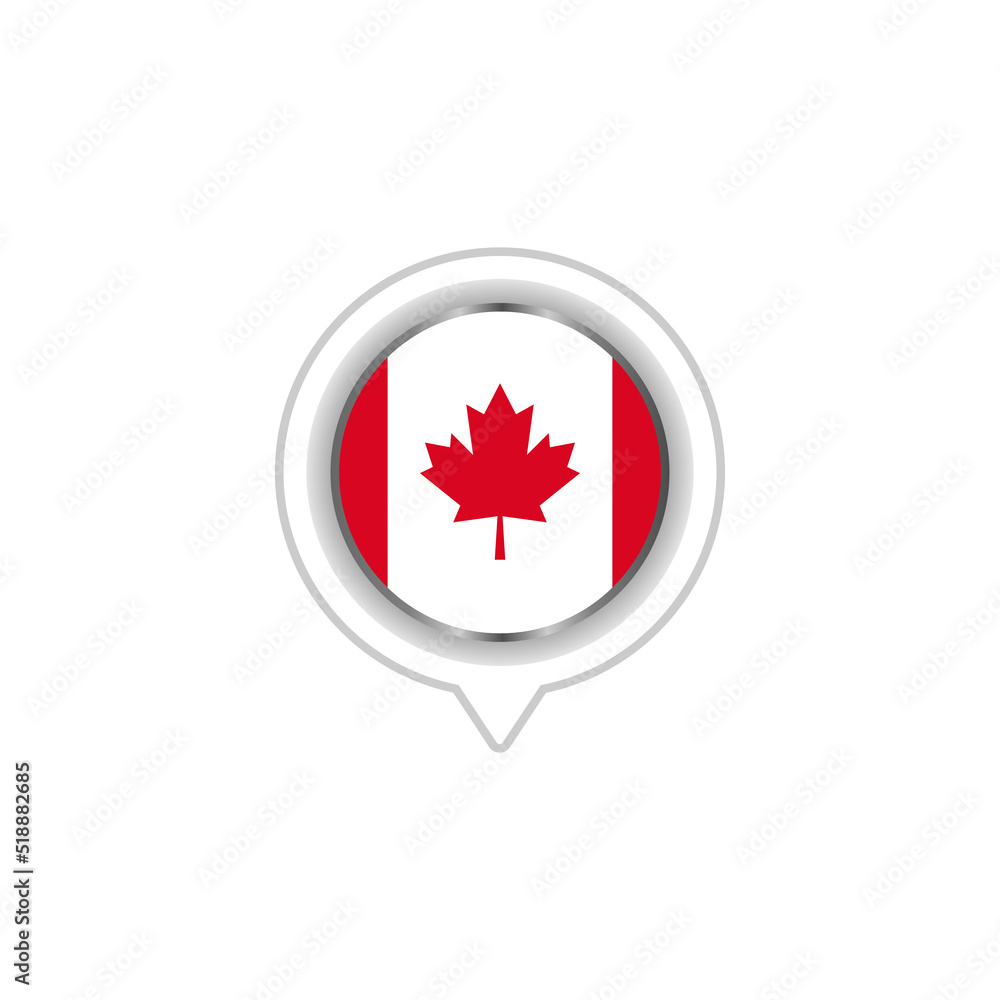 Canada flag emblem vector design Canada flag emblem vector design