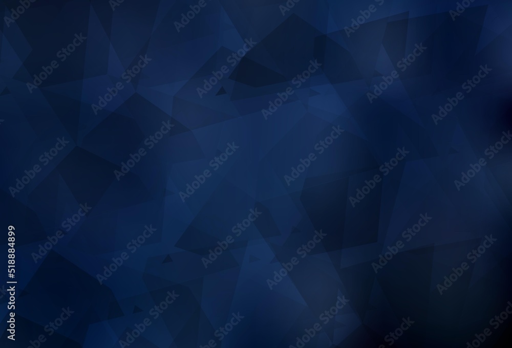 Dark BLUE vector backdrop with polygonal shapes.