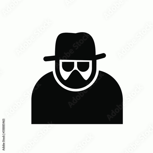 Crime Movie Genre Icon. Entertainment Label Sign. Symbol & Logo - Vector.
