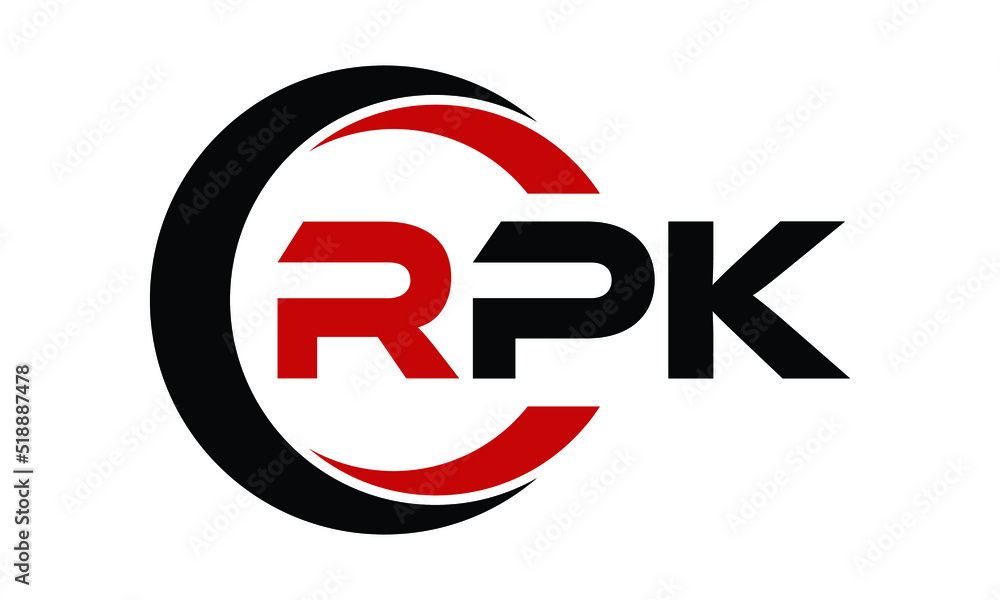 RPK Three Letter Swoosh Logo Design Vector Template | Monogram Logo ...