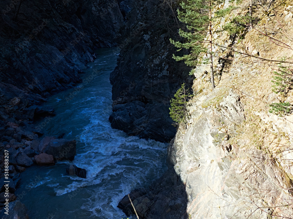 Fototapeta premium Mountain river. Pure water.