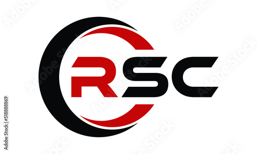 RSC three letter swoosh logo design vector template | monogram logo | abstract logo | wordmark logo | letter mark logo | business logo | brand logo | flat logo | minimalist logo | text | word | symbol photo