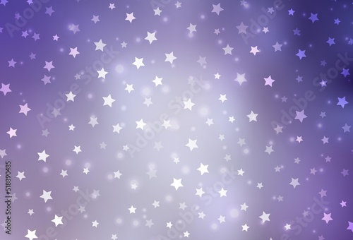 Light Purple vector background with xmas snowflakes  stars.