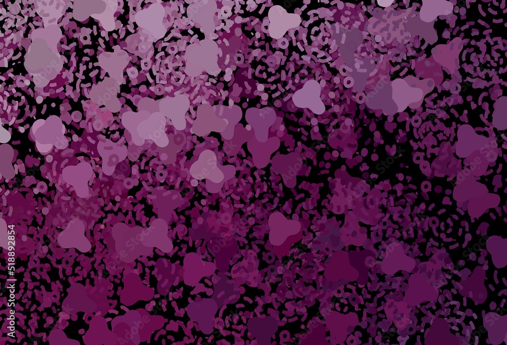 Dark Pink vector template with chaotic shapes. Dark Pink vector template with chaotic shapes.