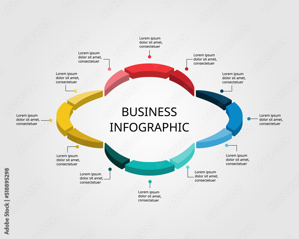 Fototapeta premium flower chart template for infographic for presentation for 12 months in 4 quarter