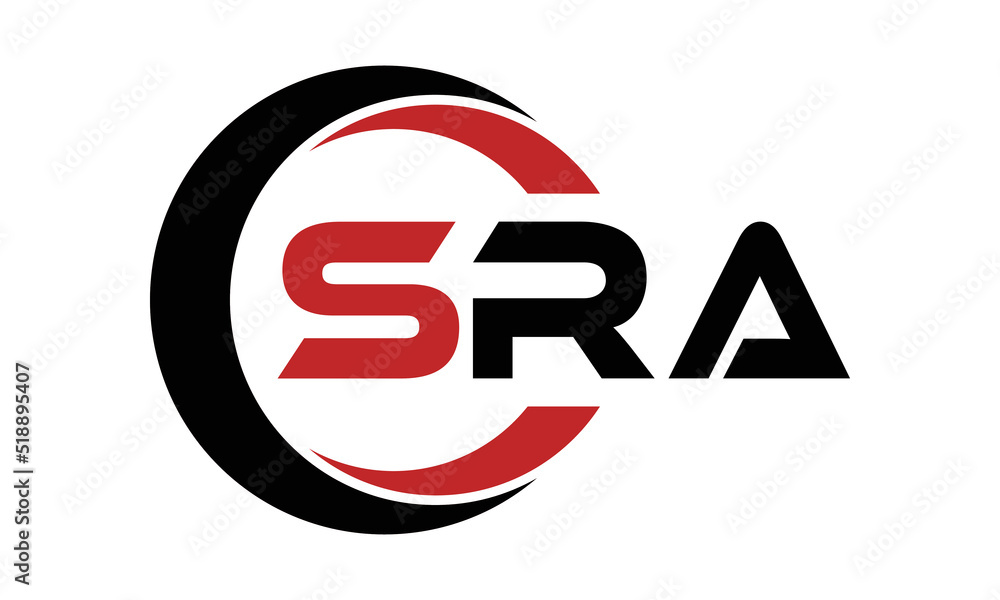 SRA three letter swoosh logo design vector template | monogram logo ...