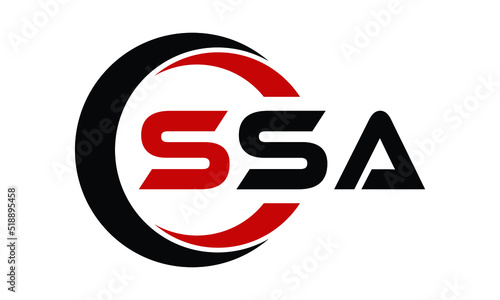 SSA three letter swoosh logo design vector template | monogram logo | abstract logo | wordmark logo | letter mark logo | business logo | brand logo | flat logo | minimalist logo | text | word | symbol photo