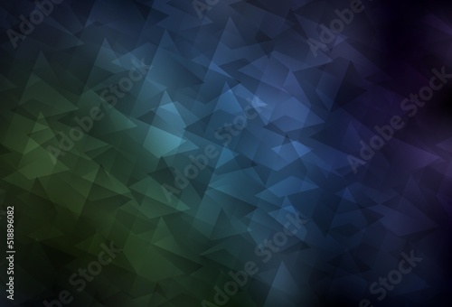 Dark Blue, Green vector template with rhombus.