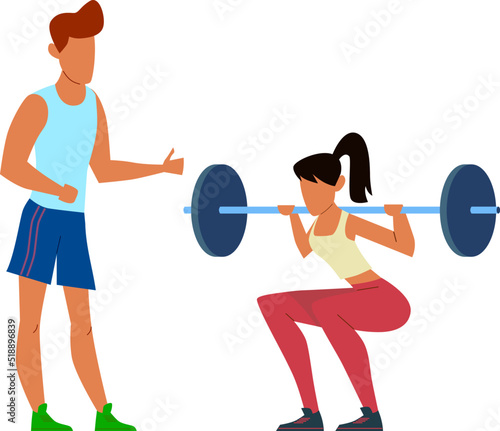 Fitness instructor coaching sport woman lifting weights