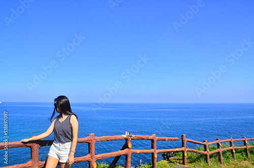 Girl on the seashore

