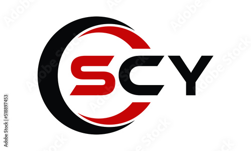 SCY three letter swoosh logo design vector template | monogram logo | abstract logo | wordmark logo | letter mark logo | business logo | brand logo | flat logo | minimalist logo | text | word | symbol