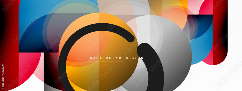 Round triangle shapes lines and circles. Geometric vector illustration for wallpaper banner background or landing page Round triangle shapes lines and circles. Geometric vector illustration for wallpaper banner background or landing page