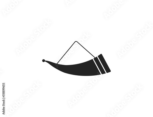 Drinking horn, ancient icon. Vector illustration.