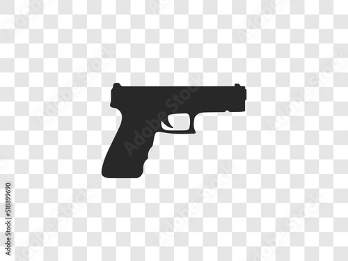 Gun, weapon, handgun icon. Vector illustration.