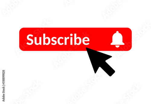 Subscribe web button, social media icon vector illustration, internet website symbol, isolated sign